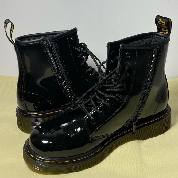 Doc Martens 1460 Patent Lace Up Boots - Picture 3 of 5
